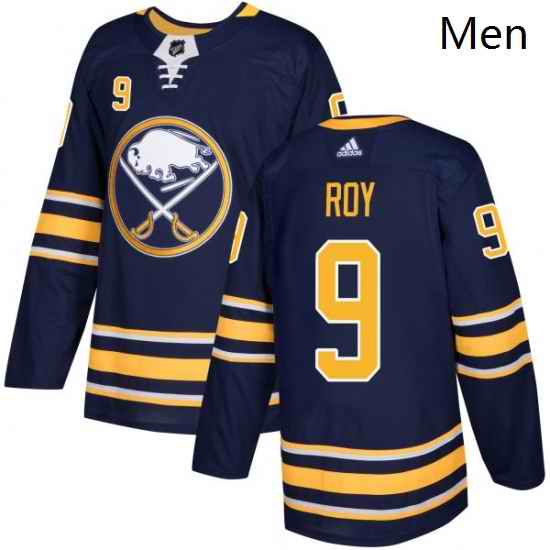 Mens Adidas Buffalo Sabres 9 Derek Roy Premier Navy Blue Home NHL Jersey